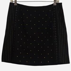 Nanette Lepore embellished Beaded Flat Front Lined mini Skirt MultiColor Size 6